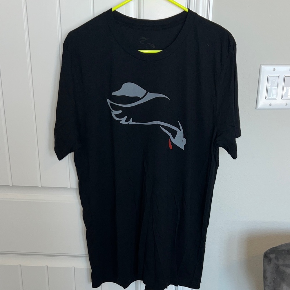 NWOT! Fowl Worx Duck Hunting Black Tee with logo